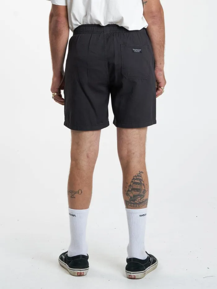 Mens Minimal Work Volley Black Thrills Shorts