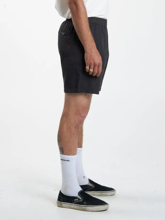 Mens Minimal Work Volley Black Thrills Shorts
