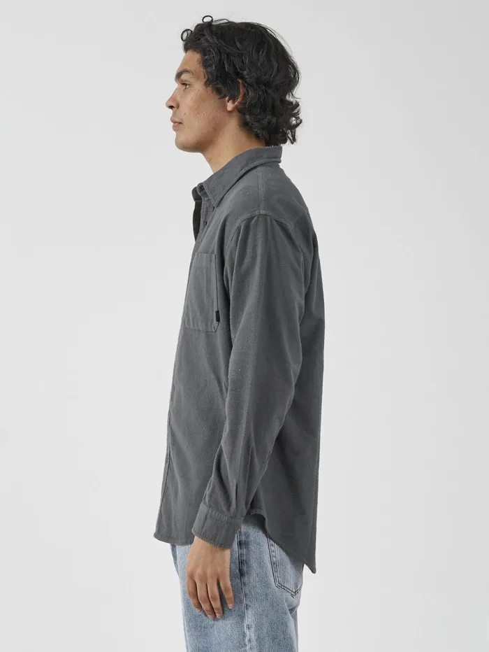 Mens Ops Oversized Long Sleeve Flannel Shirt Chic Green Thrills Shirts