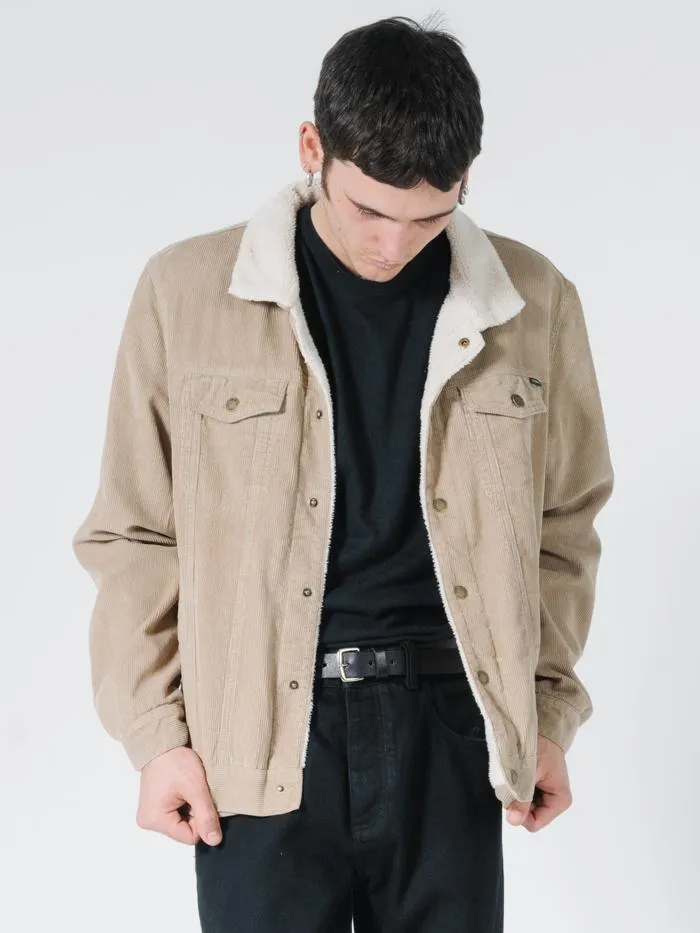 Mens Sherpa Wanderer Corduroy Jacket Vintage Khaki Thrills Jackets