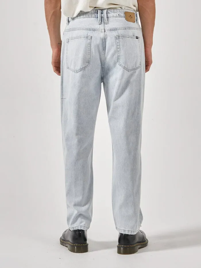 Mens Slacker Denim Jean Faded Dust Blue Thrills Denim