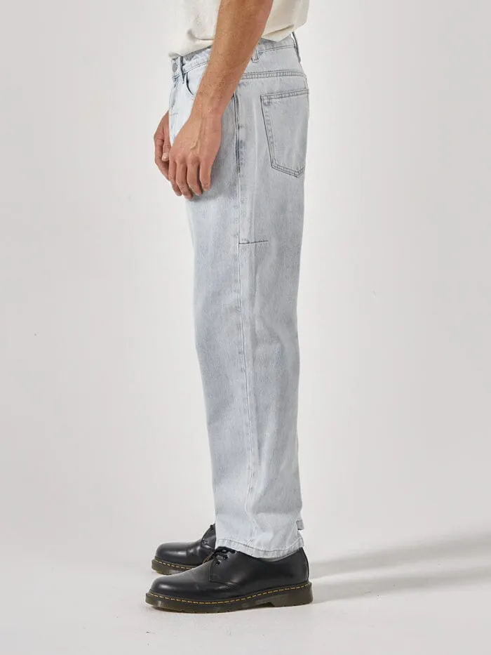 Mens Slacker Denim Jean Faded Dust Blue Thrills Denim