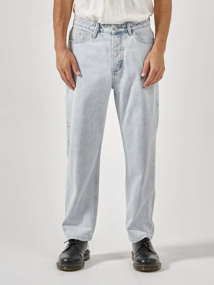 Mens Slacker Denim Jean Faded Dust Blue Thrills Denim