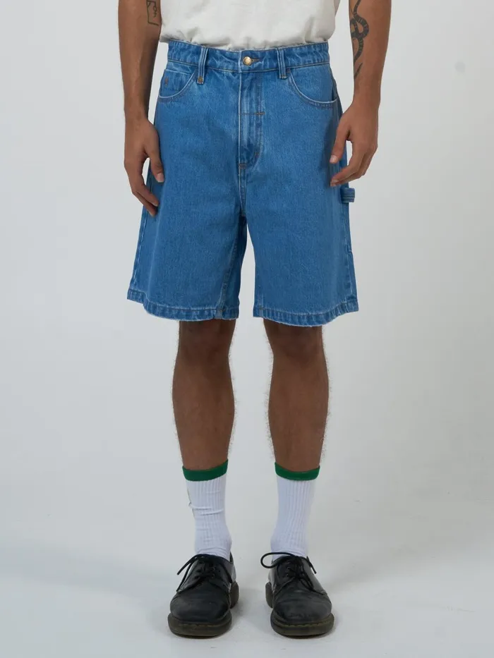 Mens Slacker Denim Short Peel Blue Thrills Denim Shorts
