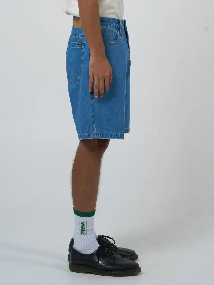 Mens Slacker Denim Short Peel Blue Thrills Denim Shorts