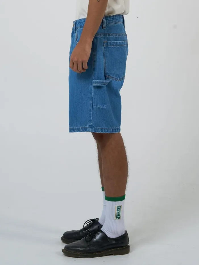 Mens Slacker Denim Short Peel Blue Thrills Denim Shorts