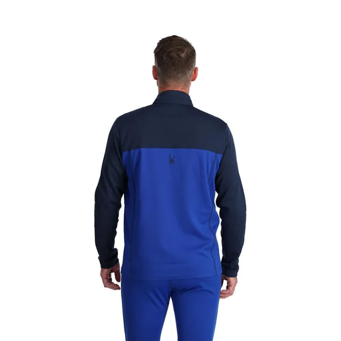 Mens Stretch Charger 12 Zip Electric Blue Spyder Layers