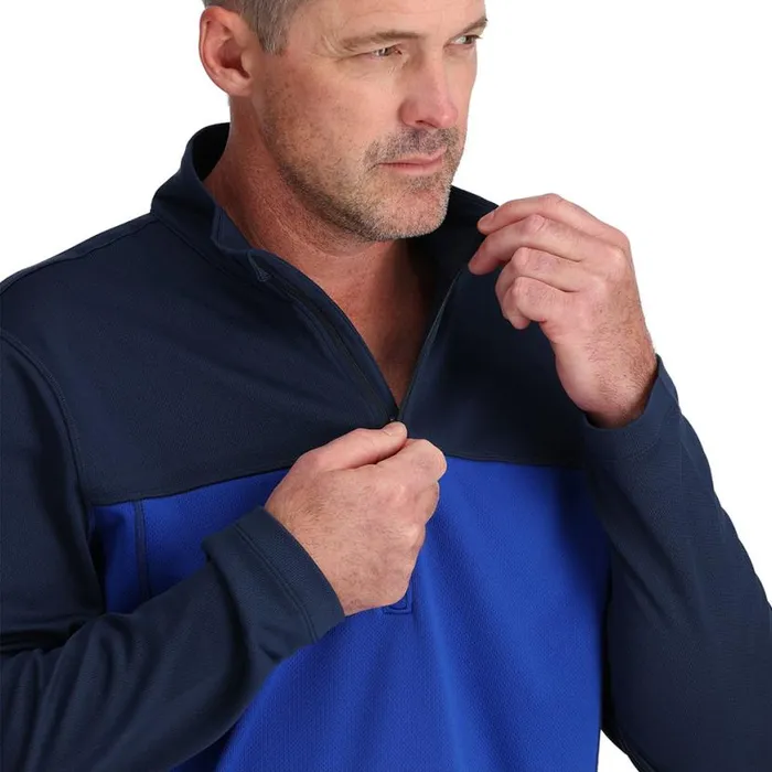Mens Stretch Charger 12 Zip Electric Blue Spyder Layers