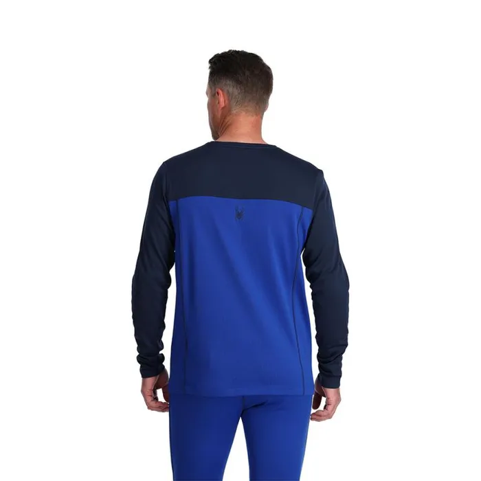 Mens Stretch Charger Crew Electric Blue Spyder Layers