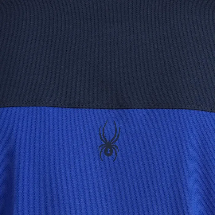 Mens Stretch Charger Crew Electric Blue Spyder Layers