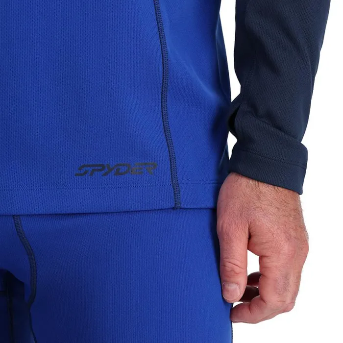 Mens Stretch Charger Crew Electric Blue Spyder Layers