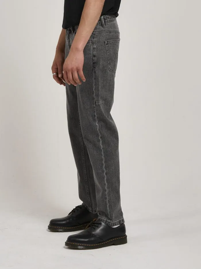 Mens Unchopped Denim Jean Asphalt Grey Thrills Denim