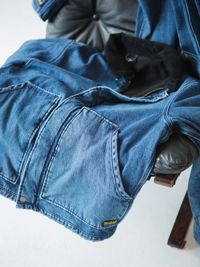 Mens Union Jacket Worn In Blue Thrills Denim