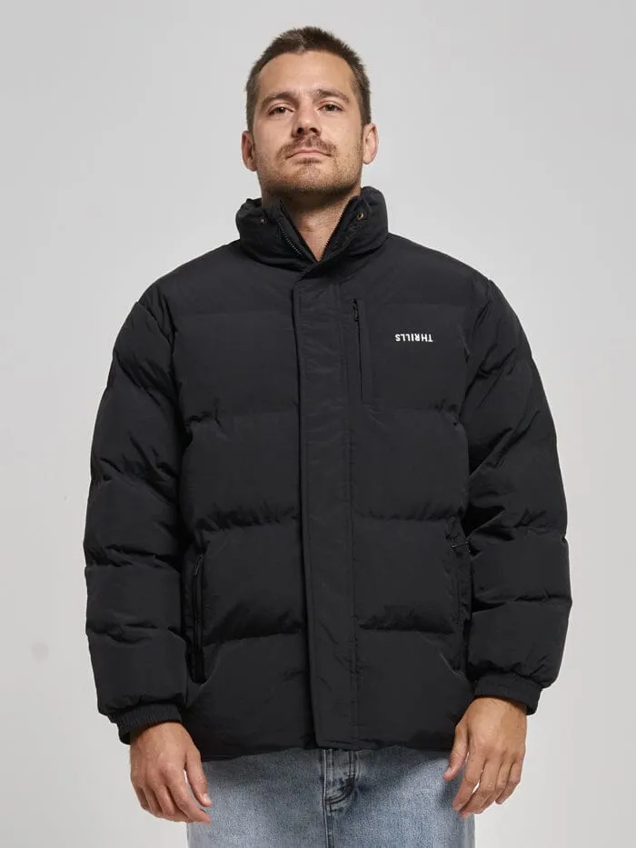 Mens Union Puff Jacket Black Thrills Jackets