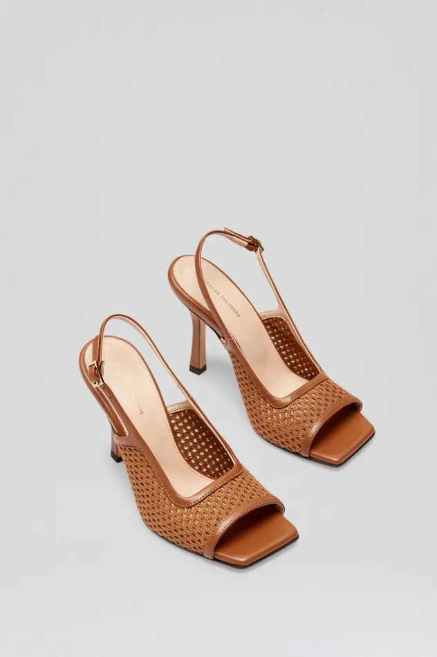 MESH SLINGBACK 95 TAN Women Shoes Scanlan Theodore MESH SLINGBACK 95 TAN Women Shoes Scanlan Theodore