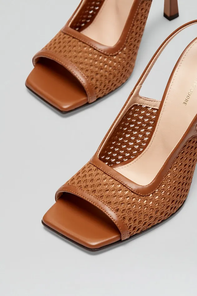 MESH SLINGBACK 95 TAN Women Shoes Scanlan Theodore MESH SLINGBACK 95 TAN Women Shoes Scanlan Theodore