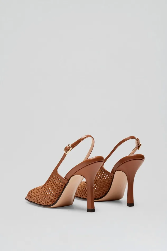 MESH SLINGBACK 95 TAN Women Shoes Scanlan Theodore MESH SLINGBACK 95 TAN Women Shoes Scanlan Theodore