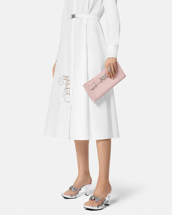 Mini Bags and Clutches Women Versace Medusa 03995 Clutch Light Pink