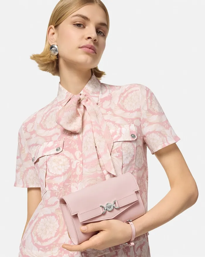 Mini Bags and Clutches Women Versace Medusa 03995 Crossbody Bag Light Pink