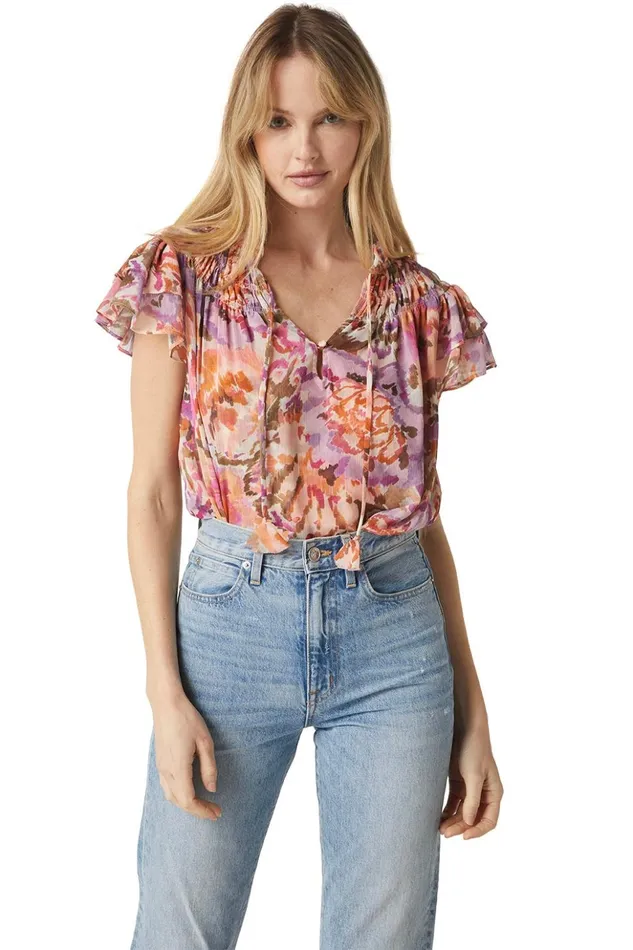 MISA Los Angeles ALMA TOP Sunset Blooms Women Tops