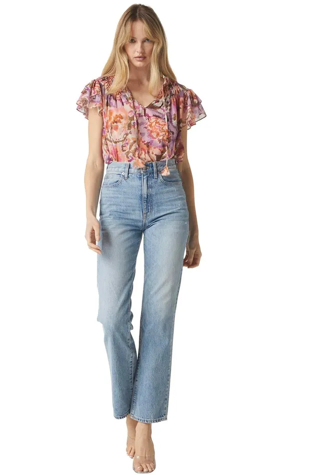 MISA Los Angeles ALMA TOP Sunset Blooms Women Tops