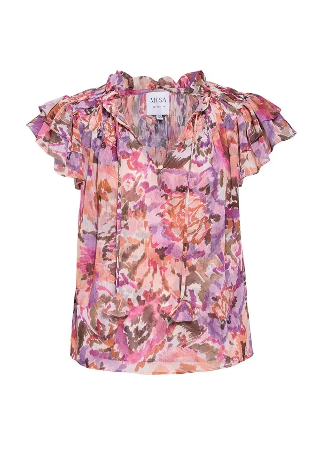 MISA Los Angeles ALMA TOP Sunset Blooms Women Tops