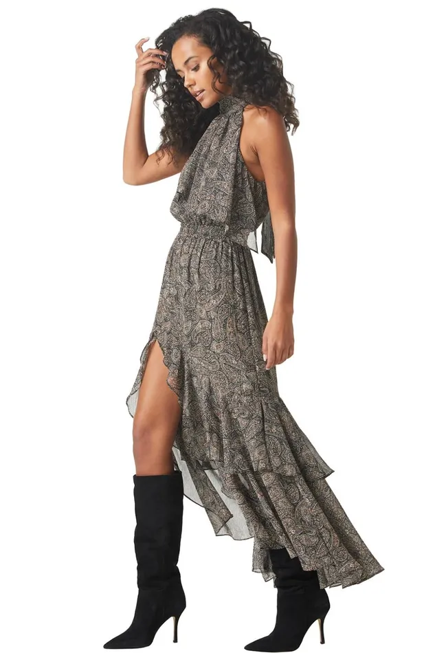 MISA Los Angeles ANEVA DRESS Paisley Shimmer Women Dresses