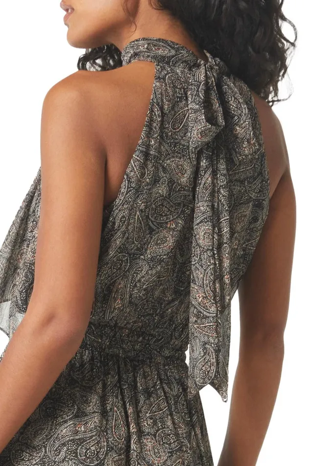 MISA Los Angeles ANEVA DRESS Paisley Shimmer Women Dresses