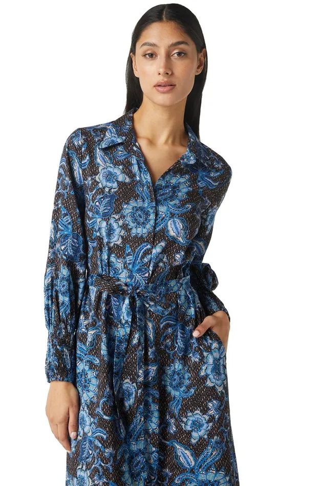 MISA Los Angeles BETTINA DRESS Blue Sunflower Women Dresses