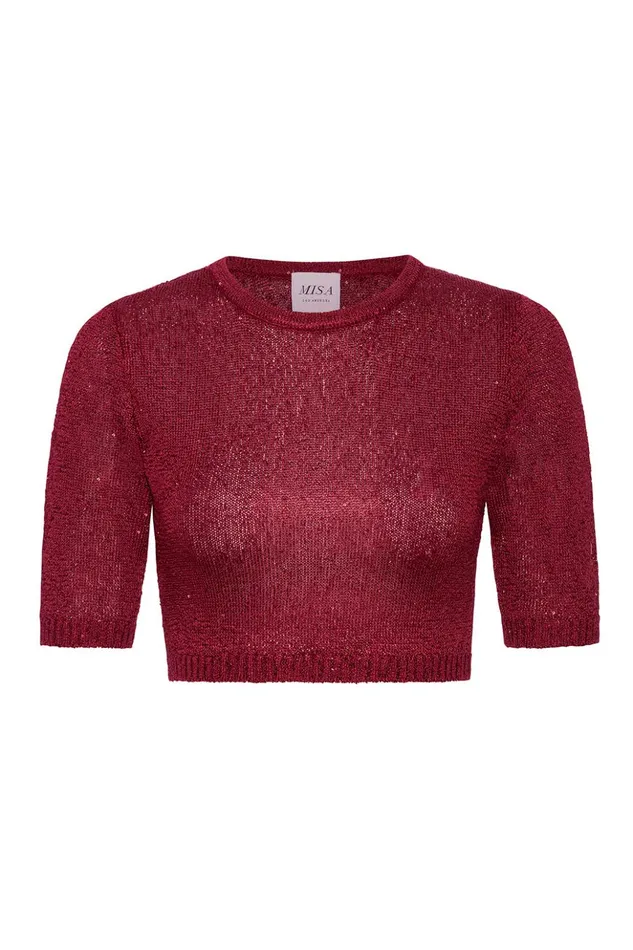 MISA Los Angeles DARYA TOP Lipstick Red Women Tops