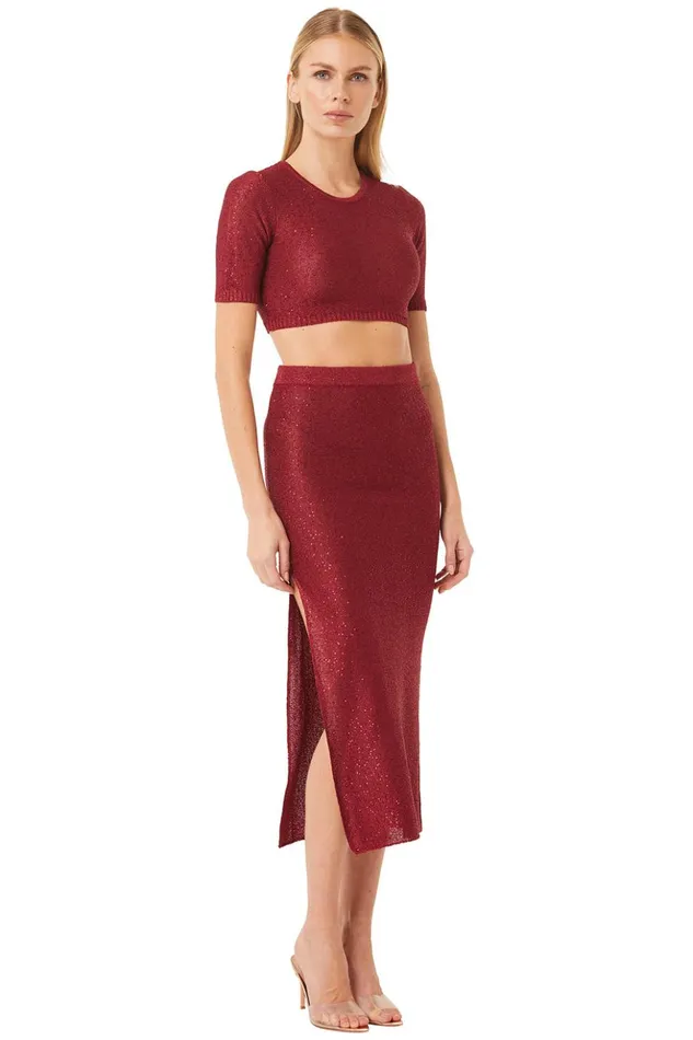 MISA Los Angeles DARYA TOP Lipstick Red Women Tops