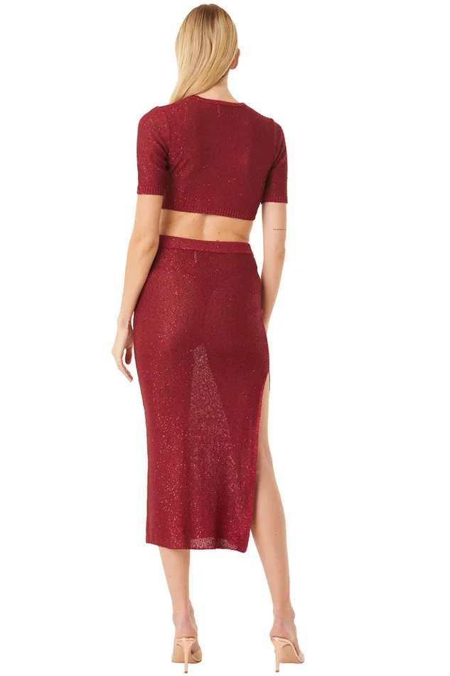 MISA Los Angeles DARYA TOP Lipstick Red Women Tops