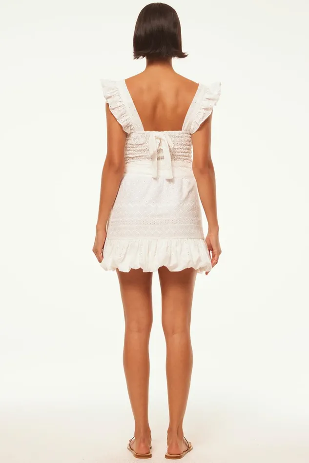 MISA Los Angeles EDEN SKIRT White Eyelet Women Skirts and Shorts