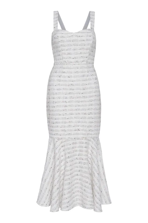 MISA Los Angeles ELKE DRESS Winter White Women Dresses