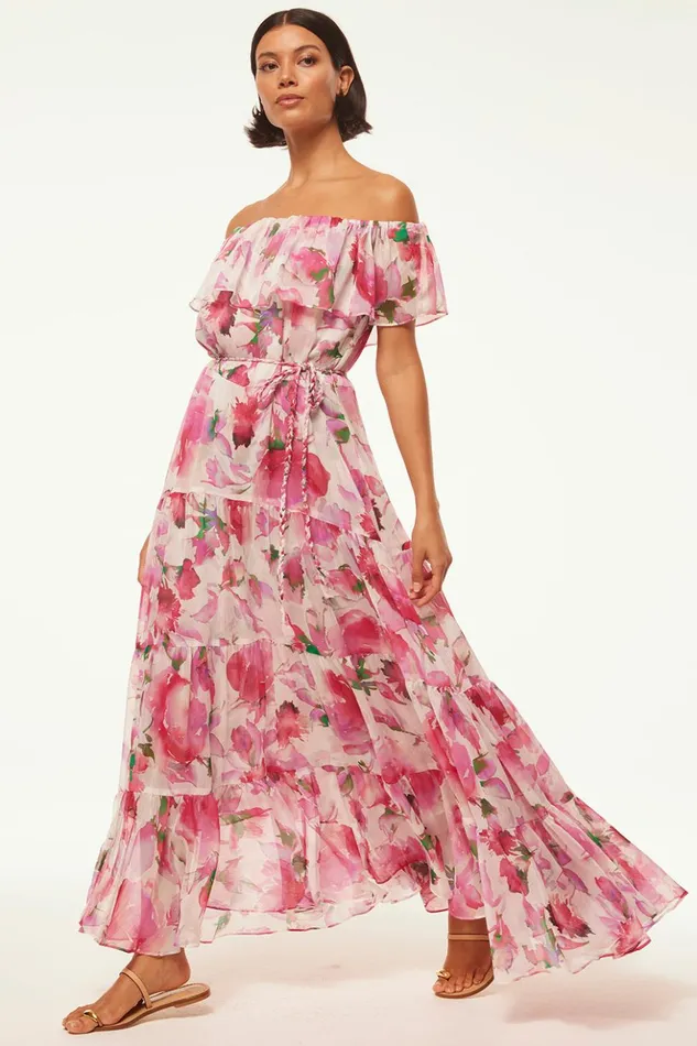 MISA Los Angeles ESTELLA DRESS Garden Fuchsia Women Dresses