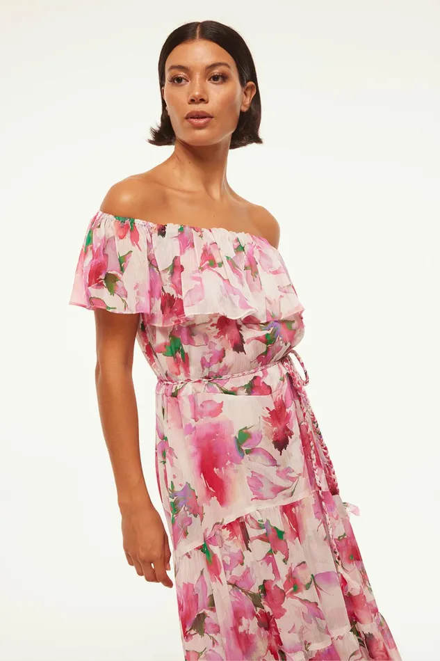 MISA Los Angeles ESTELLA DRESS Garden Fuchsia Women Dresses