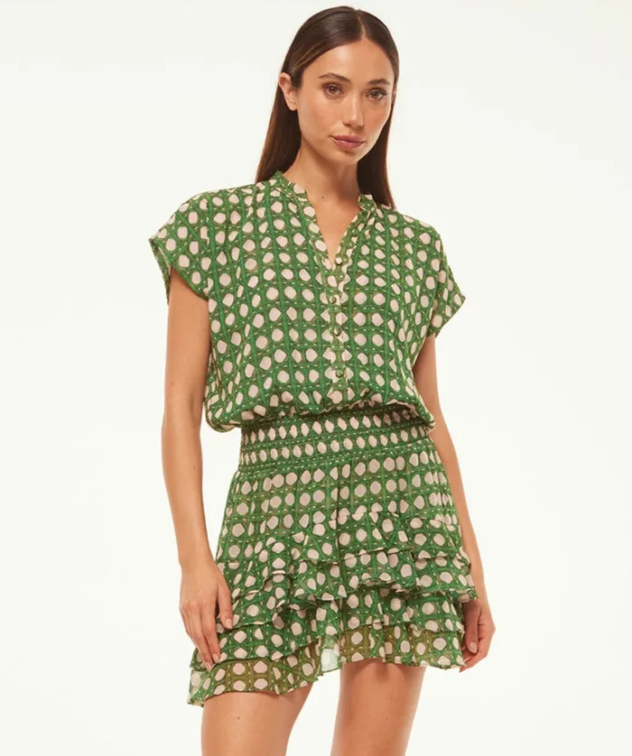 MISA Los Angeles EVIE DRESS Rattan Tile Women Dresses