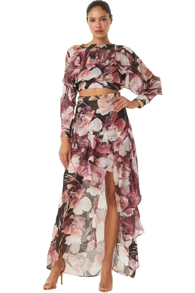 MISA Los Angeles FRANCA SKIRT Flora Tropical Mix Women Skirts and Shorts