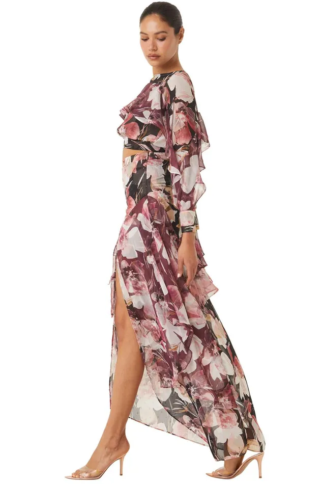 MISA Los Angeles FRANCA SKIRT Flora Tropical Mix Women Skirts and Shorts