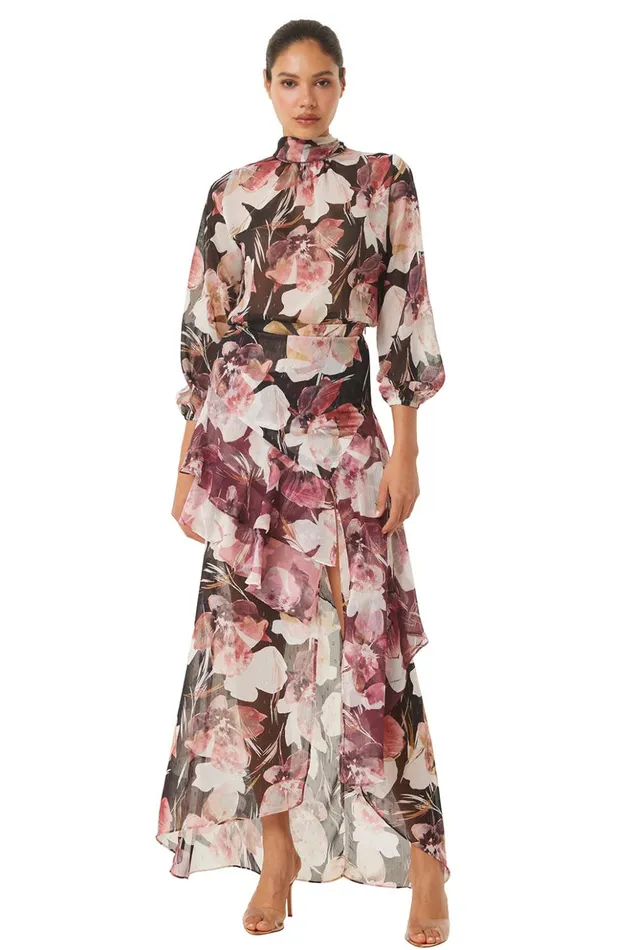 MISA Los Angeles FRANCA SKIRT Flora Tropical Mix Women Skirts and Shorts