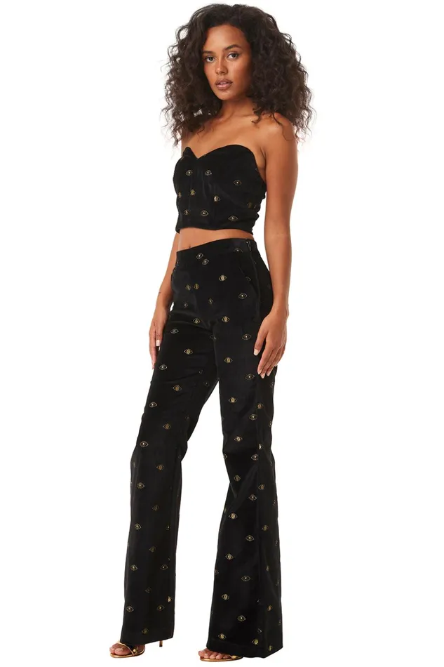 MISA Los Angeles GEORGIA BUSTIER Black Women Tops