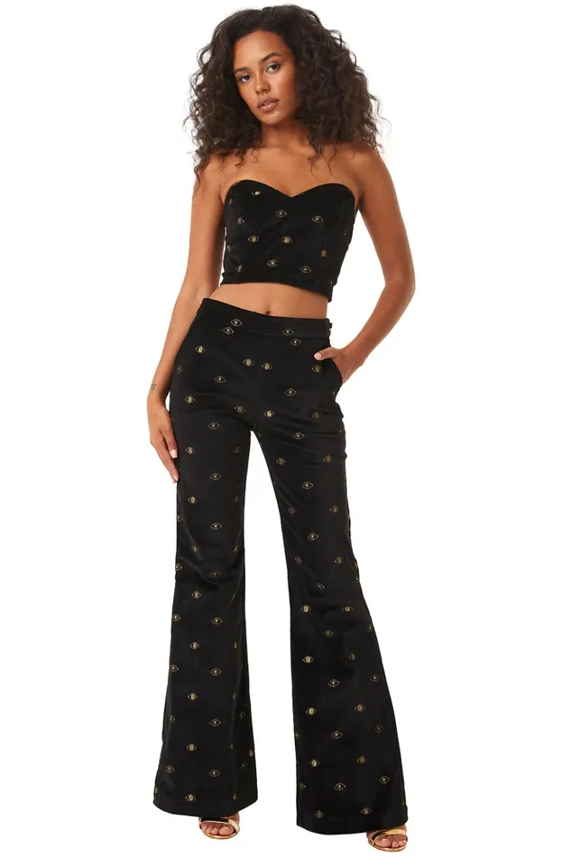 MISA Los Angeles GEORGIA BUSTIER Black Women Tops