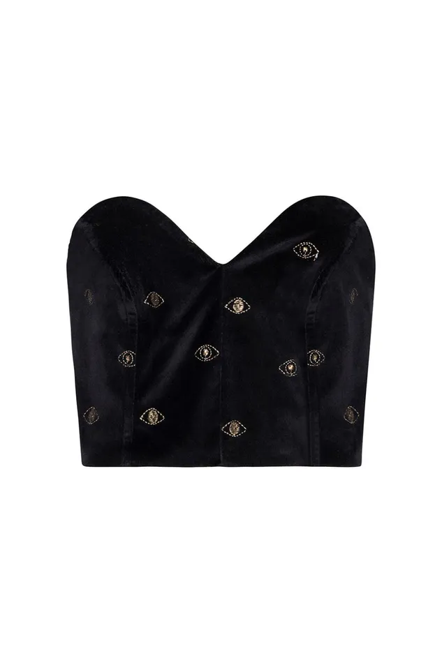 MISA Los Angeles GEORGIA BUSTIER Black Women Tops