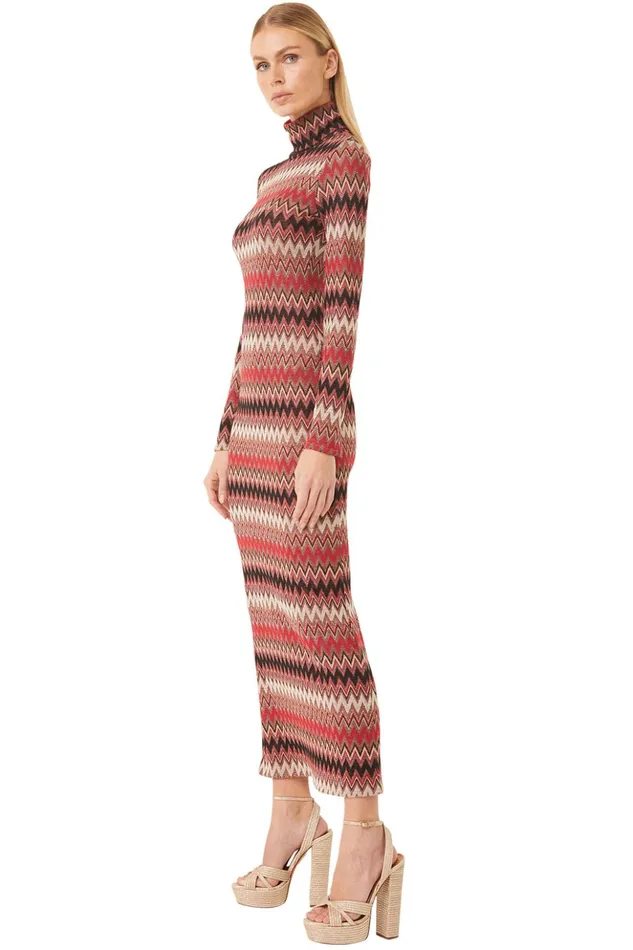 MISA Los Angeles LIV DRESS Winter Chevron Women Dresses