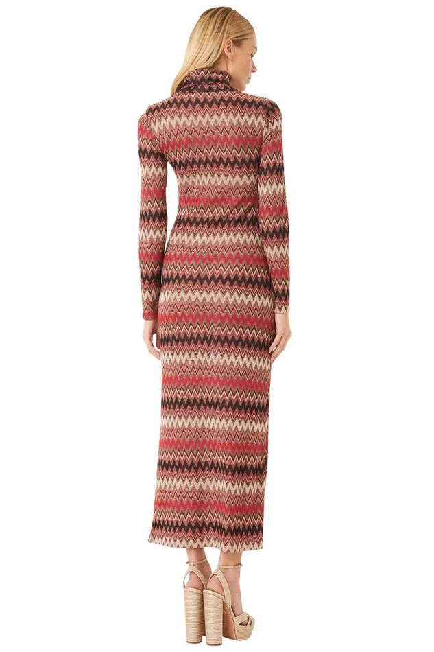 MISA Los Angeles LIV DRESS Winter Chevron Women Dresses