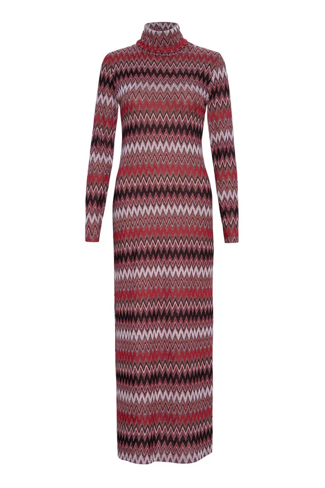MISA Los Angeles LIV DRESS Winter Chevron Women Dresses