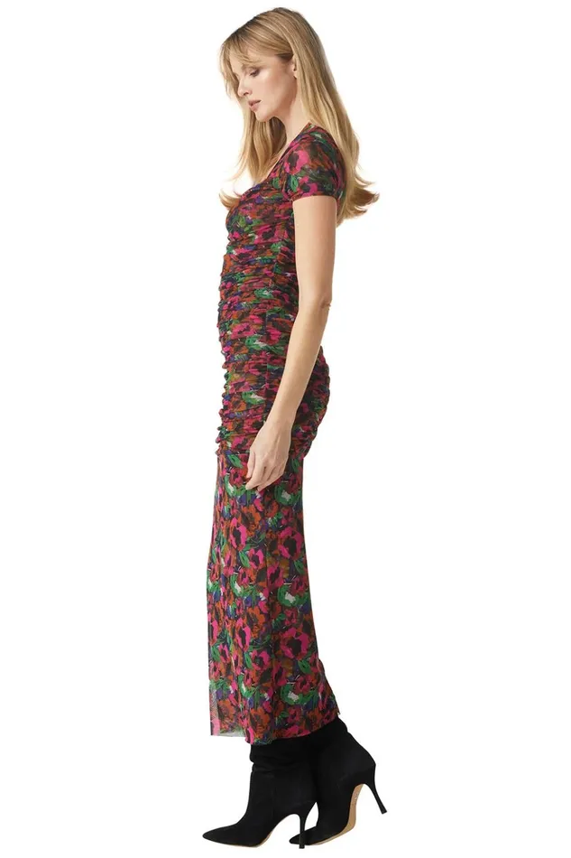 MISA Los Angeles MARILYN DRESS Jewel Tone Flora Women Dresses