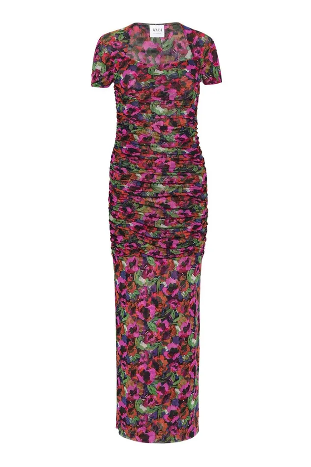 MISA Los Angeles MARILYN DRESS Jewel Tone Flora Women Dresses