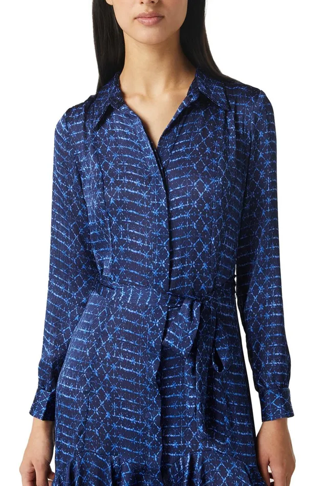 MISA Los Angeles MARTINE DRESS Midnight Shibori Women Dresses