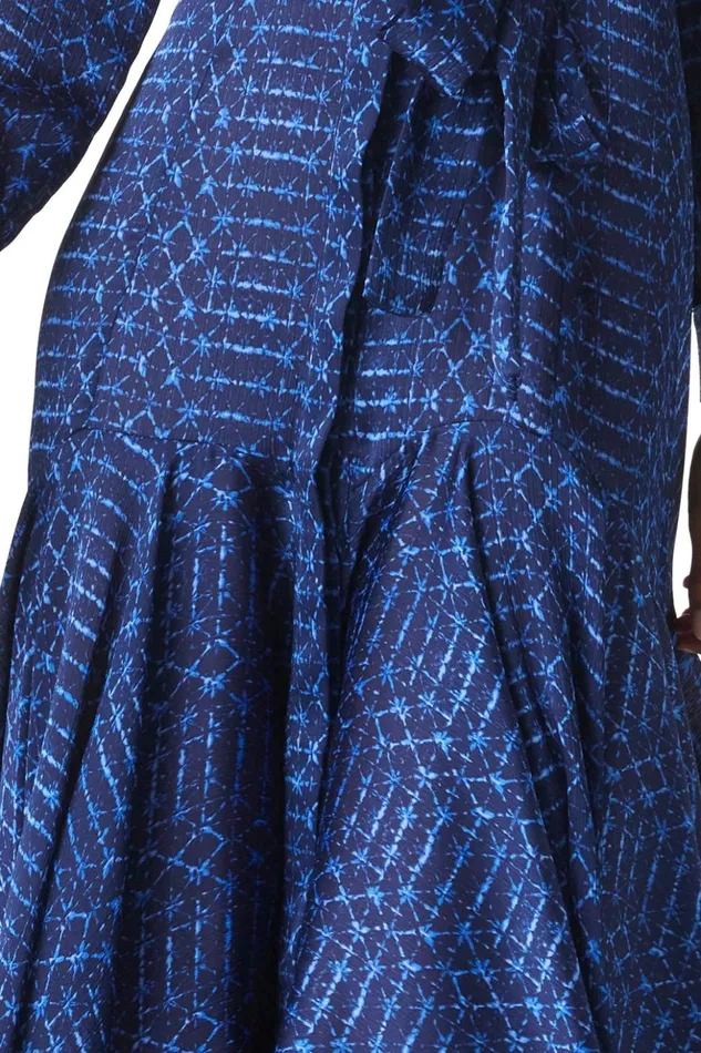 MISA Los Angeles MARTINE DRESS Midnight Shibori Women Dresses